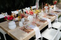 wedding reception table decor at texas wedding venue