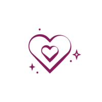 magenta heart icon