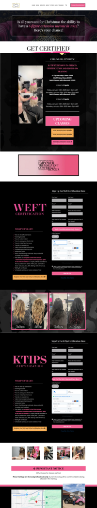 Training Landing Pages For Beauty Empowered