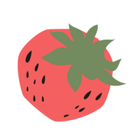 Clipart of a red strawberry