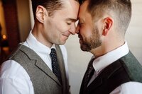 Gay wedding day portrait at The St Vrain