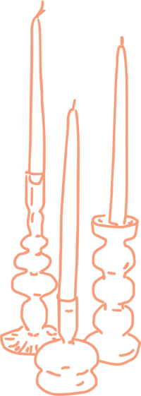 illustrated candlesticks
