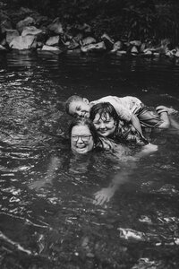 black and white family photography in Indiana