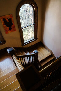 window and staircase in old historic house