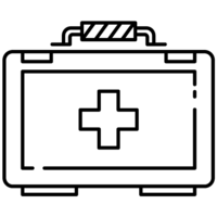 line drawing of a first aid box