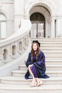 graduate on the steps of library of congress