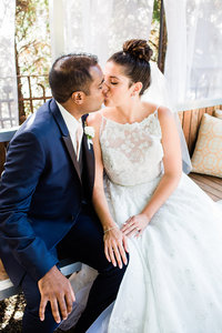 Bride and Groom at Red Maple Vineyard Wedding