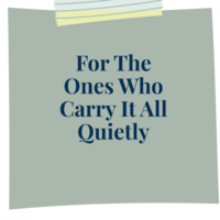 If you love deeply, show up constantly, and rarely ask for help, you’re not alone. This space holds stories, scripts, and soft support for those carrying everything with quiet strength and hidden guilt.