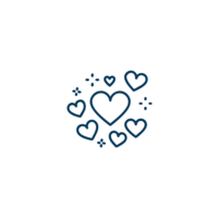 Simple heart icon symbolizing love, care, and magical everyday moments.