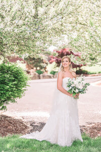 bride spring wedding at armstrong farms pittsburgh
