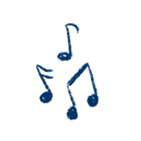 Hand drawn music symbols
