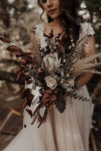 bridal portrait with bouquet