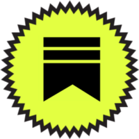 Substack logo in a neon yellow circle with black border
