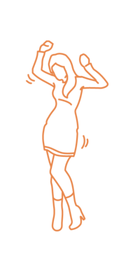 hand drawn woman dancing