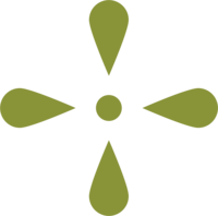 Green flower icon for duett email marketing agency