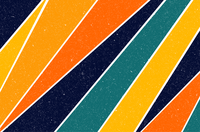 Retro fun pattern for photography business with oranges and blues