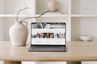 Mockup of custom photography website design