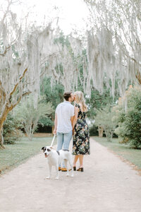 couple  with dog in hampton park