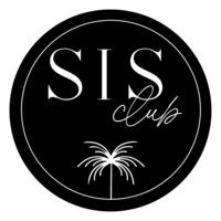 SIS Club Script circle with palm tree all black white@3x