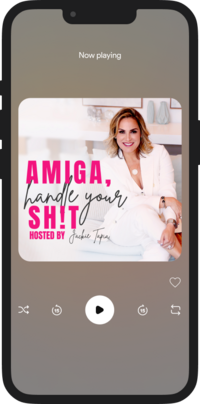 Phone mockup of Handle Your Sh!t podcast