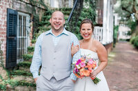 Happy elopement couple