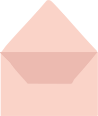 Simple pink envelope illustration