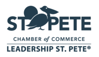  Saint Pete, Chamber of Commerce leadership, Saint Pete logo in blue