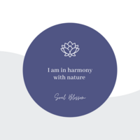 Soul Blossom affirmation I am in harmony with nature