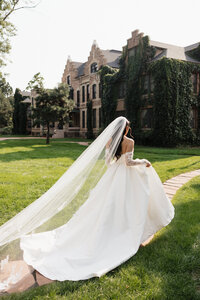 Espresso martini displayed in a tower for a couple on their wedding day.