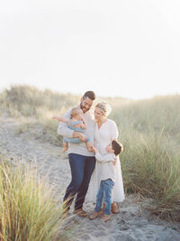 portrait of portland wedding photographers, jake and anna tenney, and their sons