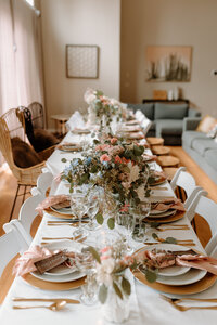 tablescape for intimate dinner