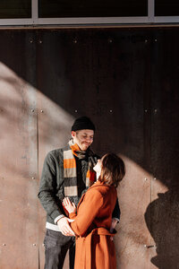 Winter engagement photos at Assiniboine Park in Winnipeg  