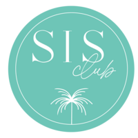 SIS Club Script circle with palm tree teal white@3x