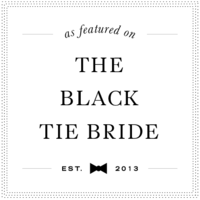 Logo with text "The Black Tie Bride"