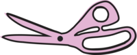 illustration of scissors icon