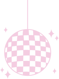 Custom illustration of disco ball for Sassy Dive Designs in Lilac