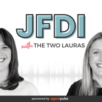 screenshot of the podcast artwork which has the two lauras smiling on  it
