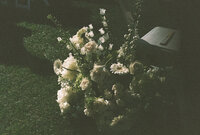 Flash photo of glasses of champagne stacked on each other