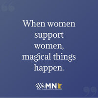 Social Media Post saying "When woman support women, magical things happen"