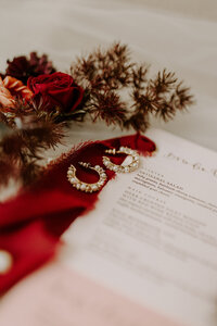 wedding invites flat lay