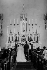 a wedding in a Catholic church