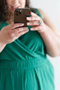 Pamela on Phone