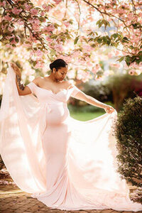 Expectant mother poses for Maternity Photos in Charleston, SC.