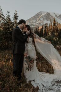 wedding couple portrait after elopement