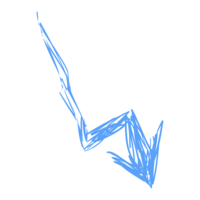 blue hand drawn arrow