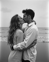 Romantic couple posing