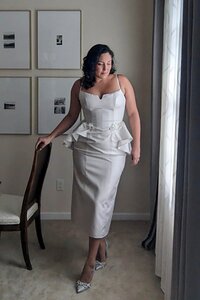 Midi wedding dress for elopement