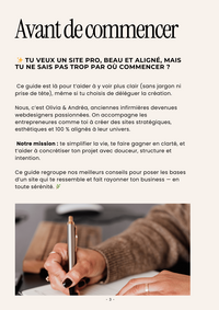 guide pour aider les entrepreuneurs à créer leur site