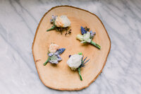 white flowers laying on table