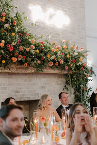 gold mirror seating chart for wedding